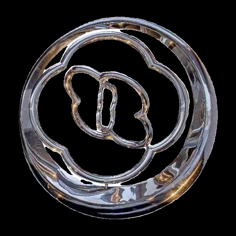 不锈钢雕塑月亮圆环景观雕塑大型城市园林公园景观摆件玻璃纤维雕