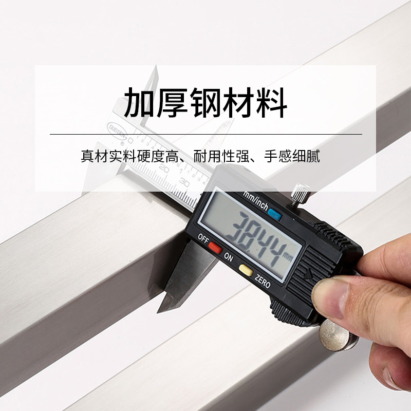 圆角304不锈钢玻璃门把手拉手地弹簧无框有框门大拉手大门拉手厚