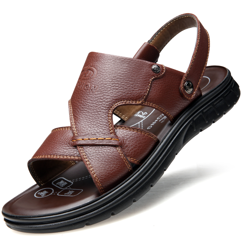 凉鞋男士大号4546拖鞋47软底48夏季49特大码50加肥加宽沙滩鞋