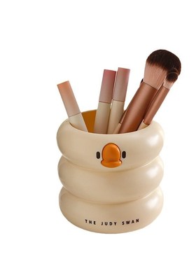 斜插式笔筒书桌学生办公桌面架儿童女孩文具收纳盒多功能摆件笔架