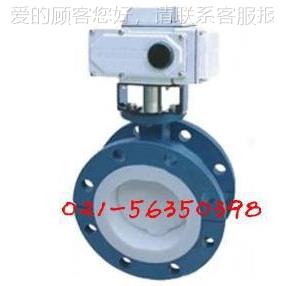 白湖D941F4 D941F46-6- 10兰耐腐蚀电动法衬氟蝶阀 强酸强碱蝶阀
