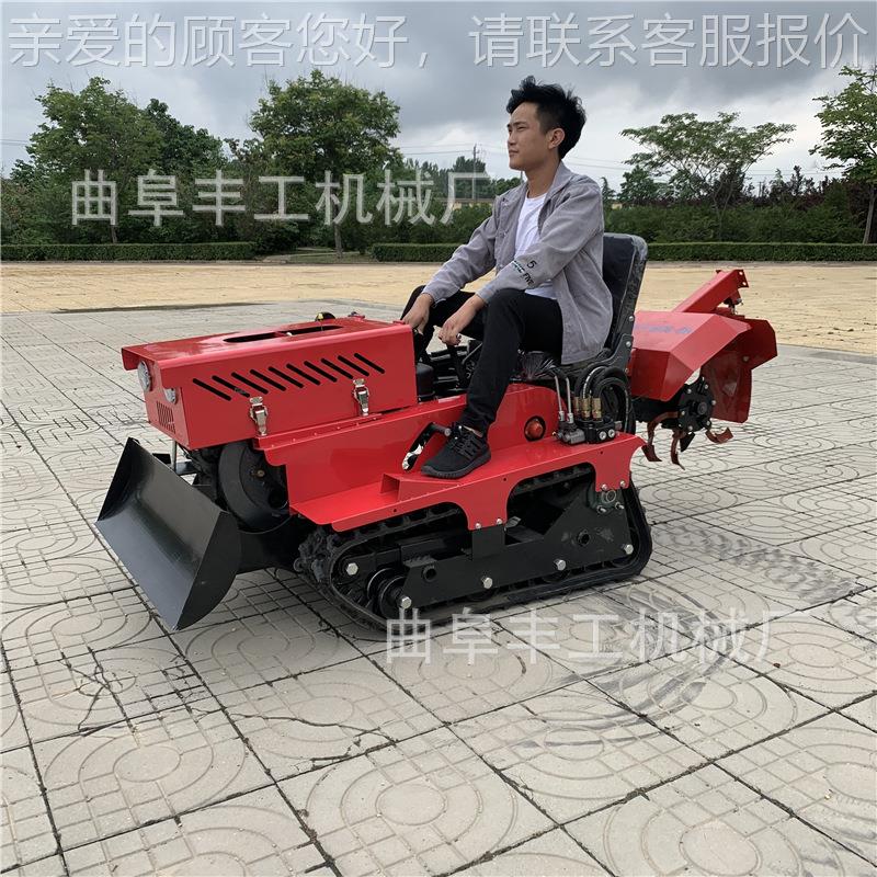 柴油1推6马力多功能旋耕机 土履带式铲草开BOJ沟回填果园管理除机