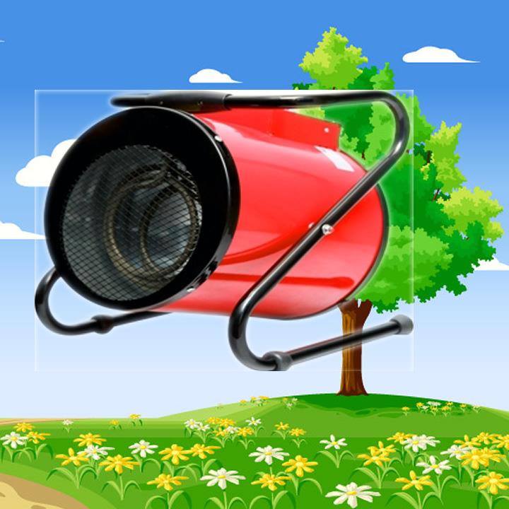 瑞富特6KW工业暖风机 库房大功率电热圆筒暖风机车间烘干机