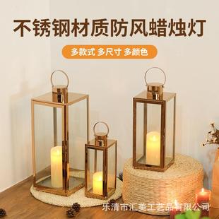 欧式防风烛台摆件油灯酥油灯灯盏蜡烛台落地风灯电子蜡烛灯笼灯罩