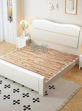 FN6现代简约静音榫卯全实木床1.2m轻奢白色家用1.5m主卧1.8米双人