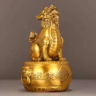 全铜望天吼威震八方瑞兽摆件家居客厅办公室桌面装饰品铜神兽摆件