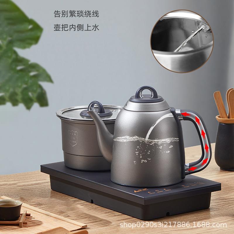 全自动上水电热烧水壶泡茶桌专用嵌入式茶台抽水316不锈钢一体机