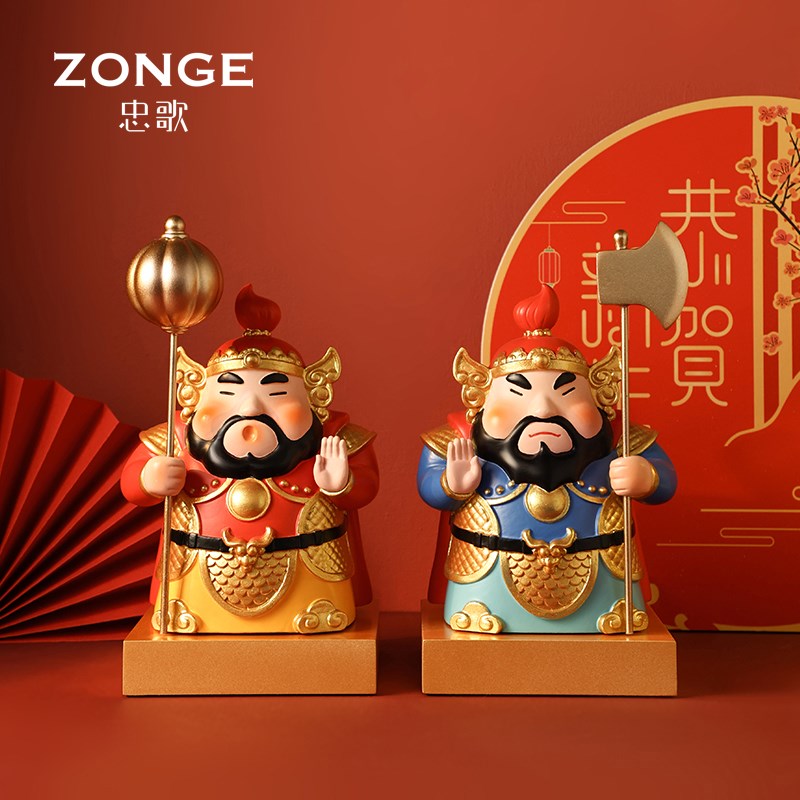 2025新款国潮入户门神摆件家居饰品G门口玄关办公室工位创意小摆