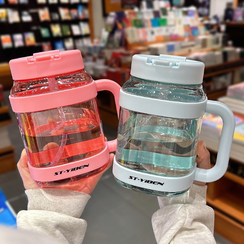 2024新款女大k容量2L防摔水壶带刻度水杯夏季吸管杯运动健身方桶