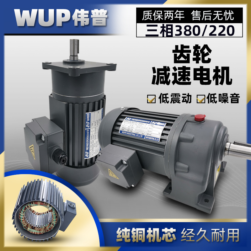 三相38a0V卧式立式齿轮减速电机0.75KW1.5KW2.2变频调速正反转马