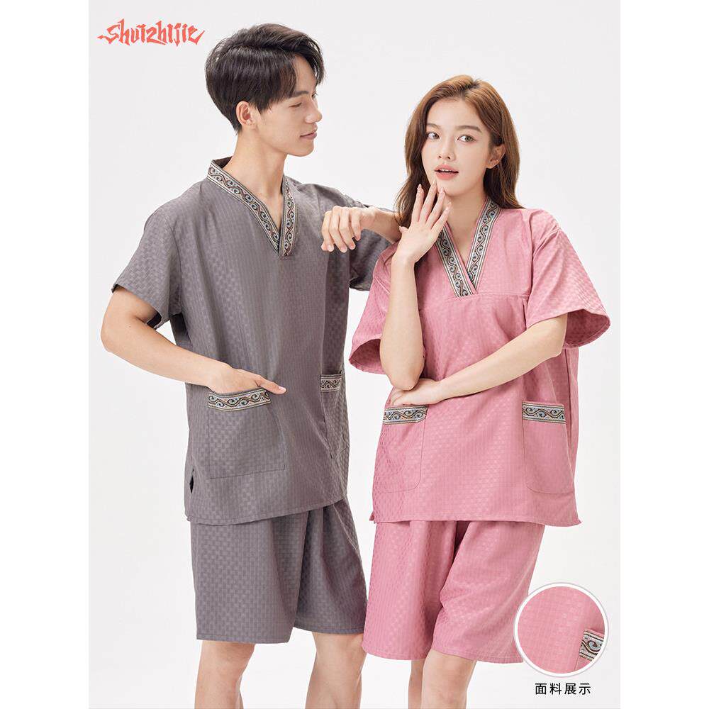 采购产品新型大码真棉高档男女蒸服，桑拿服，浴衣，酒店修脚，美
