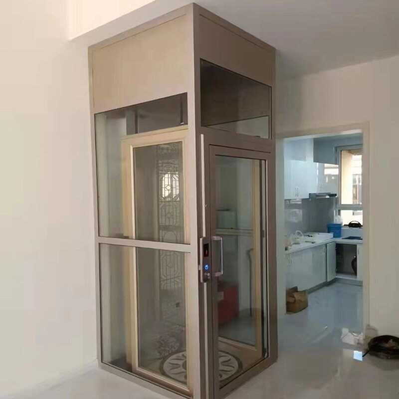 家用自建房电梯二三层别墅拽引复式阁楼电梯升降梯观光梯别墅电梯