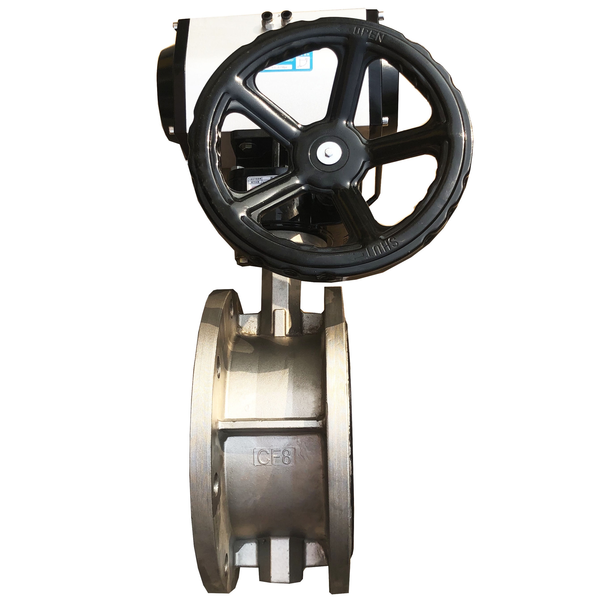 气动不锈钢蝶阀 法兰常温蝶式 全不锈钢蝶阀 厂家D641X-10P