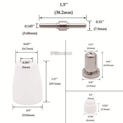 跨境PT31 温州40A等离子切割配件LG40电极喷嘴保护罩分流器70PCS
