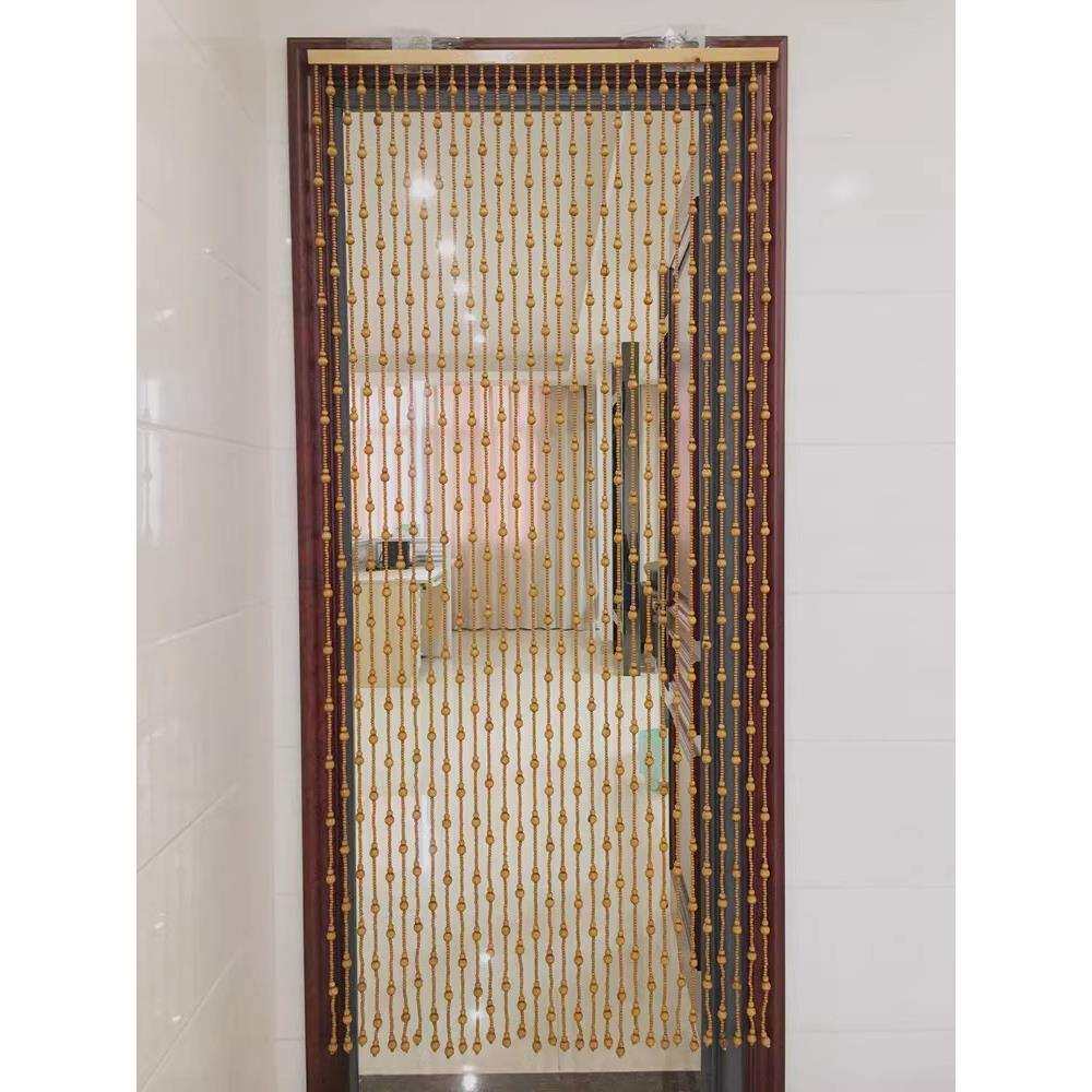 桃木葫芦珠帘门帘水晶隔断卫生间卧室客厅遮挡家用门帘子免打孔