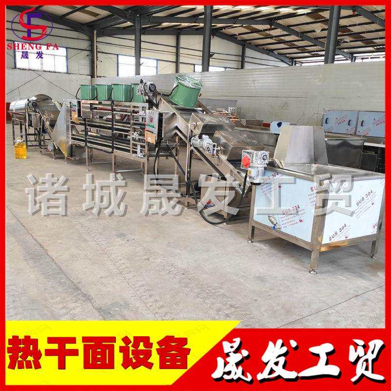 武汉热干面机生产线 全自动面条蒸煮流水线 自动翻锅煮面设备