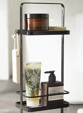 立恒卫生间客厅沥水储物架现代简约置地式防尘三层收纳浴室整理架