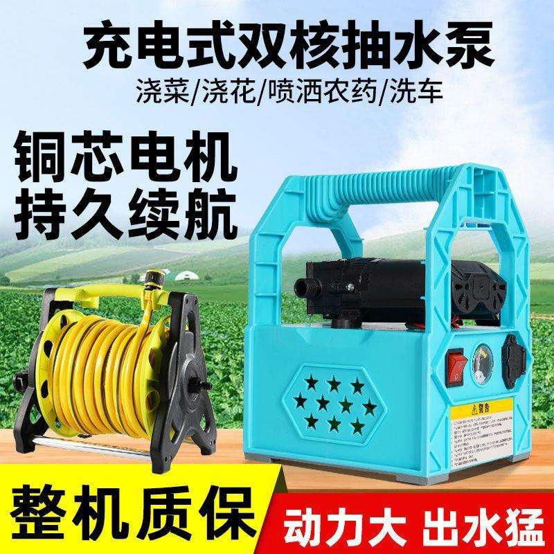 V锂电小型菜地充电式抽水泵浇菜神器浇水浇地农用家用灌溉抽水机