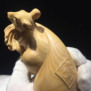 小叶黄杨木代代鼠钱木雕雕刻摆件家居客厅装饰工艺品送礼佳品供应