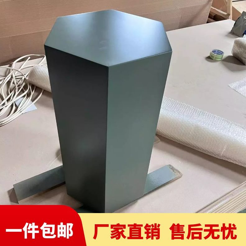 定制烤漆台模特边六形展示柜木质定做发光台底座道具橱窗站展示台
