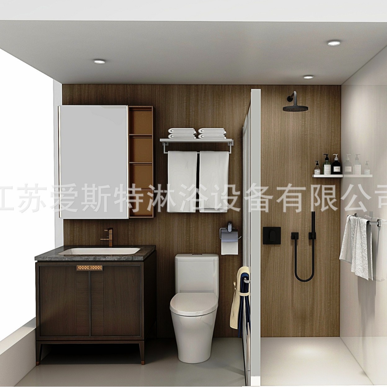 整体淋浴房一体式卫生间带马桶家用隔断玻璃浴房集成卫浴洗澡房