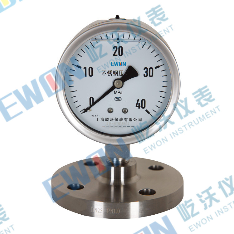 上海不锈钢耐震隔膜压力表防震抗振YTFN-100H/MFDN20高压