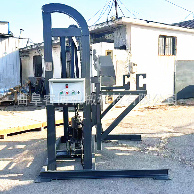 吨包物料翻倒提升机 大料斗提料机 睿博自动翻转给料机