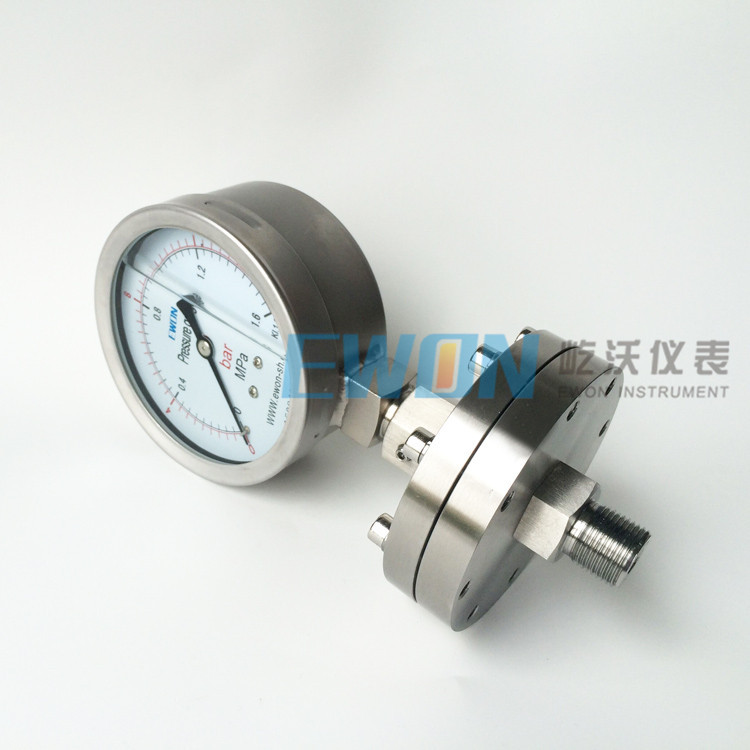 耐震隔膜压力表  不锈钢耐震隔膜压力表  Y-100BFZ/ML 膜片316L