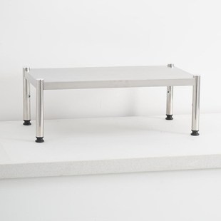 不锈钢一层单层置物架厨房卫生间加厚2030高台面板可调节窄小支架