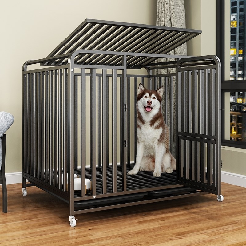 狗笼子大型中型犬室内带厕所分离加粗宠物笼金毛拉布拉多家用狗笼