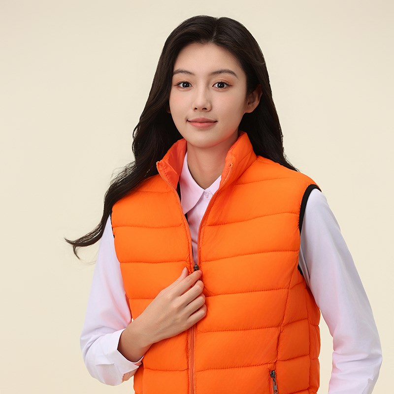 羽绒马甲定制工作服秋冬影楼摄影师幼儿园老师工装印logo印字男女