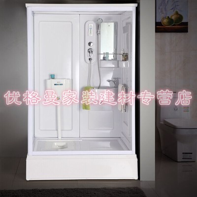 整体卫生间一体式蹲坑淋浴房沐浴房集成移动厕所浴室正开门左蹲坑