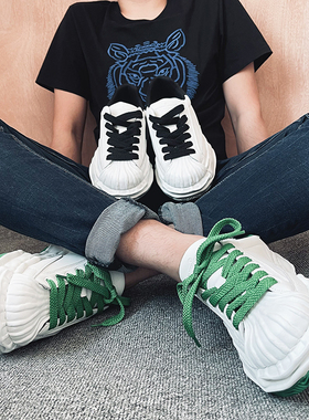 增高厚底溶解鞋板鞋男女情侣小白鞋mmy三原康裕小众高级感绿色潮