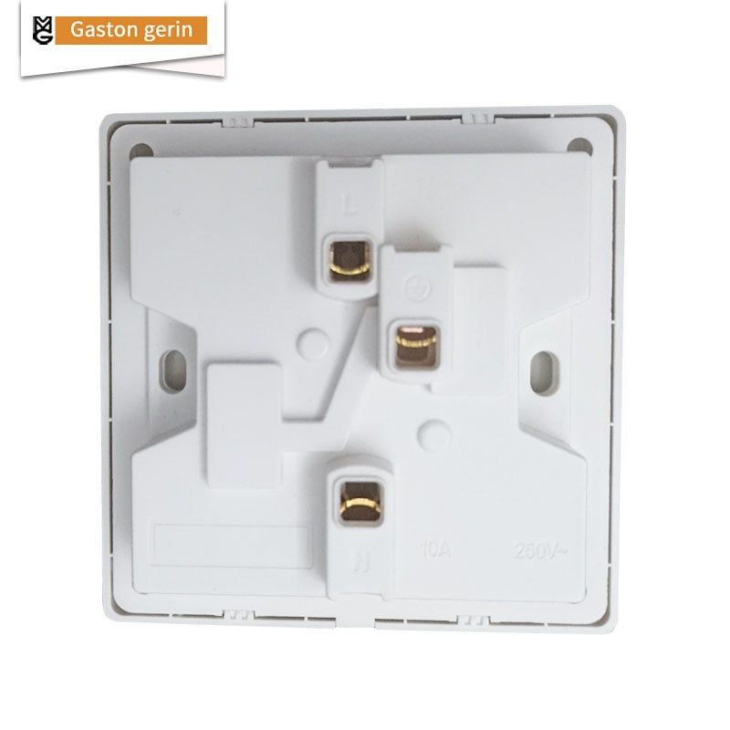 白色港式13A十孔插座86型暗装插座面板10A六孔四孔二二三三插座