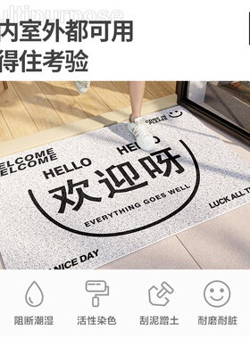 入户门地垫乔迁pvc门垫门口垫子进门家用防滑耐磨丝圈脚垫可裁剪