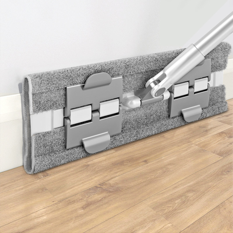 家用懒人平板拖把排拖瓷砖地拖木地板托把板夹固式毛巾尘推墩布