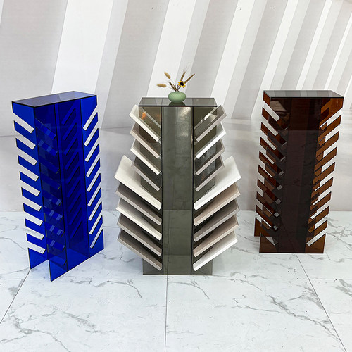 瓷砖展示架石材大理石色卡铝扣板木地板色板架子亚克力橱柜门板架