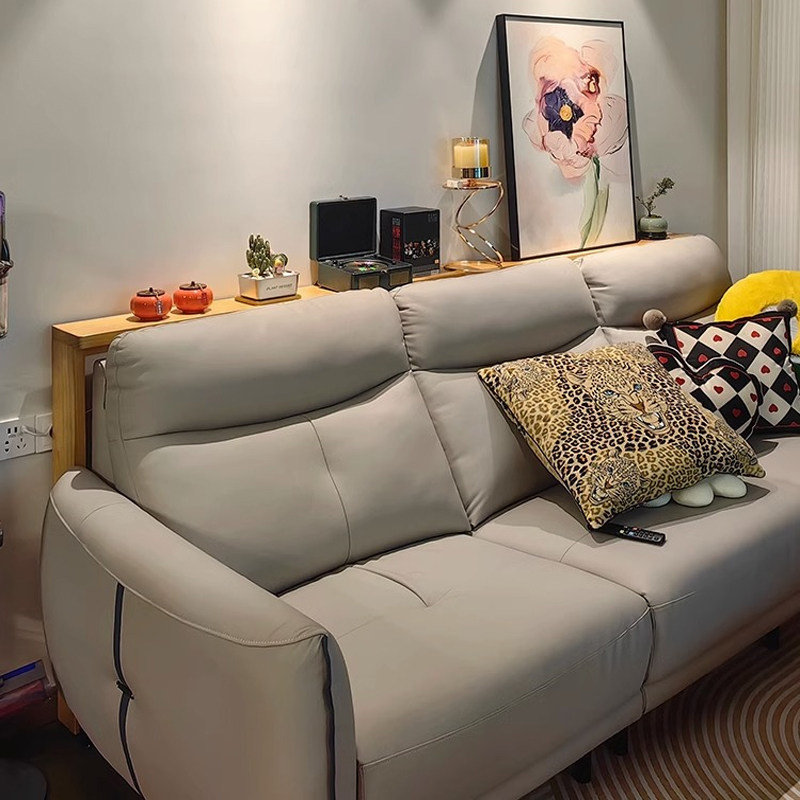 客厅电动沙发后置物架实木靠墙落地床头收纳书架子柜玄关架长条窄