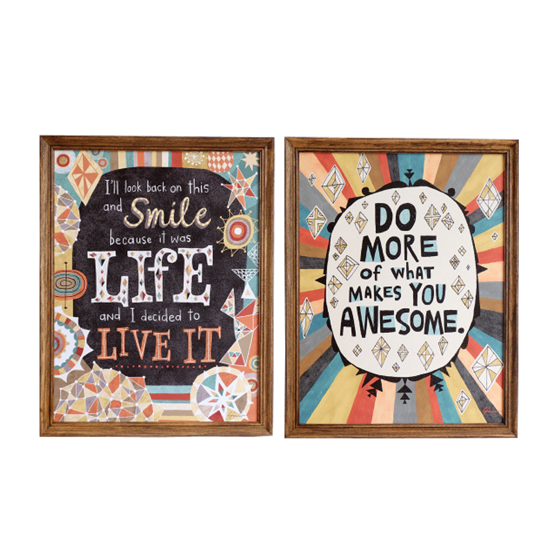 美式乡村酒吧咖啡厅餐厅儿童房壁画炭化木框墙饰热气球现代装饰画图片