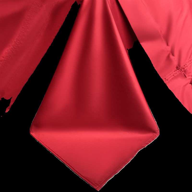 结婚铺床上用品大红色四件套简约纯色100支长绒棉婚庆被套4