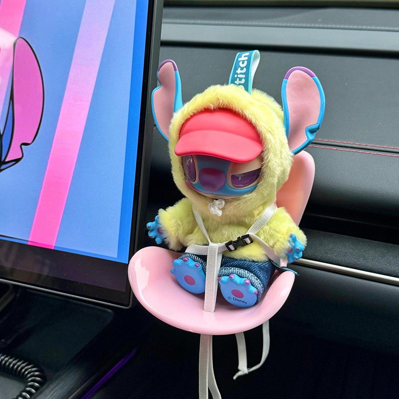 史迪仔汽车摆件车载安全座椅空调出风口装饰娃P公仔玩偶摆件沙发