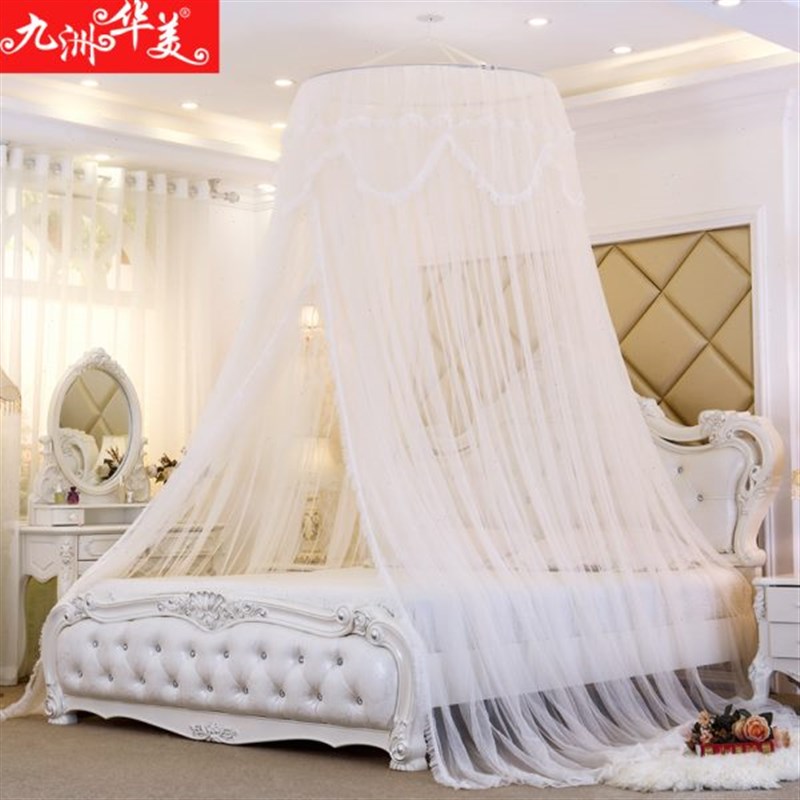 圆顶蚊帐通用e款1.8米双人1.5m床2m大床家用吸顶公主风单人床1.2