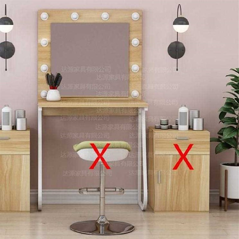 影楼梳妆台轻奢带灯现代培训学校化妆桌理发婚纱彩妆W化妆师可用