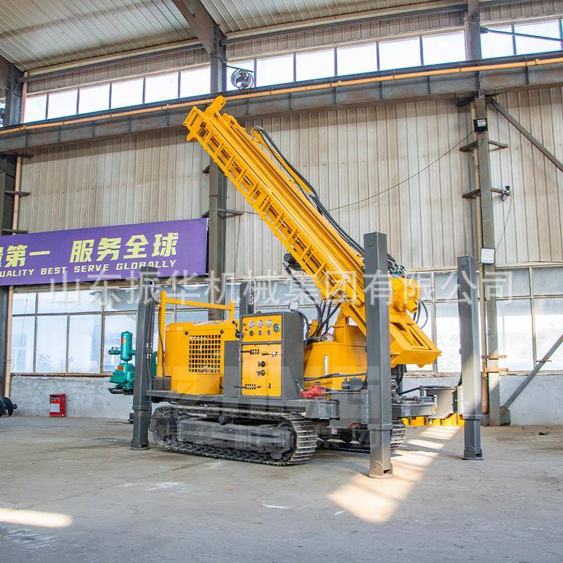 跨境欧洲钢履带气动水井钻机 液压高支腿气动打井机 全自动钻井机