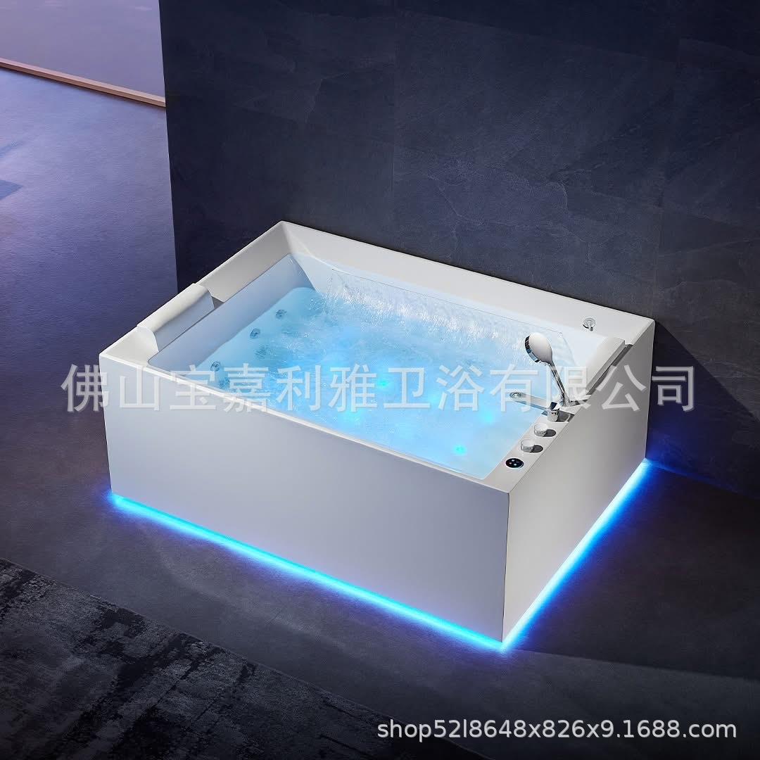 新款大瀑布情侣设计冲浪成人家用按摩亚克力浴缸智能恒温浴缸1800
