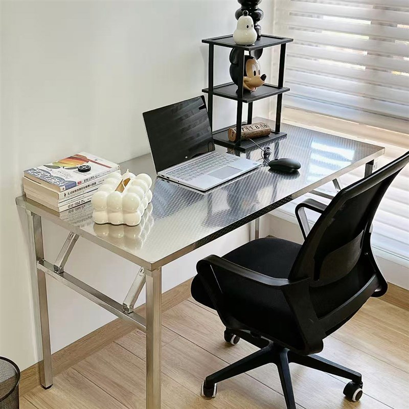 不锈钢电脑桌折叠桌方桌户外摆摊商用桌子四方桌长方桌可折叠餐桌