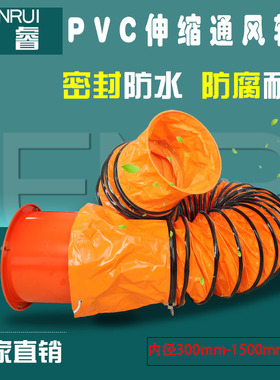 风管伸缩黄色船矿用耐高温油漆通风管道养殖帆布排气抽排风机软管