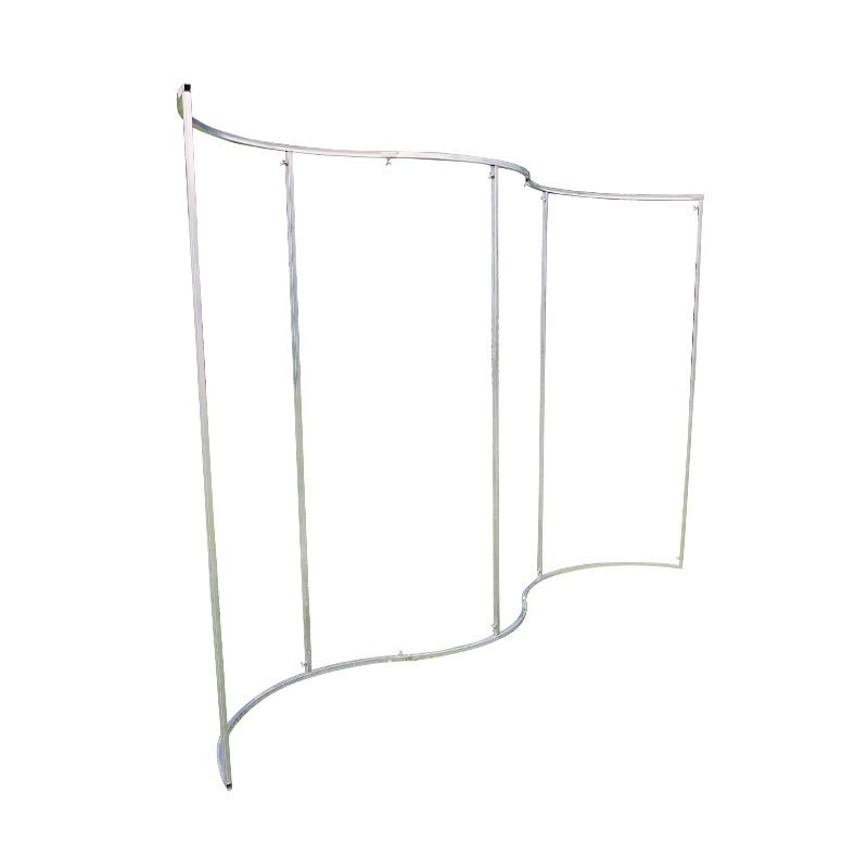 婚庆铁艺道具异型背景支架婚礼舞台迎宾区S形线帘布幔亮片装饰架