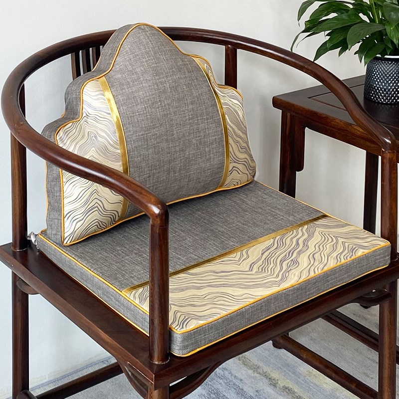 中式靠山枕茶椅垫圈椅坐垫靠垫防滑可拆洗定制云朵沙发抱枕靠背垫