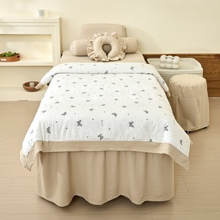 新款美容床罩四件套美容院专用高档按摩床罩四件套美容床罩四件套